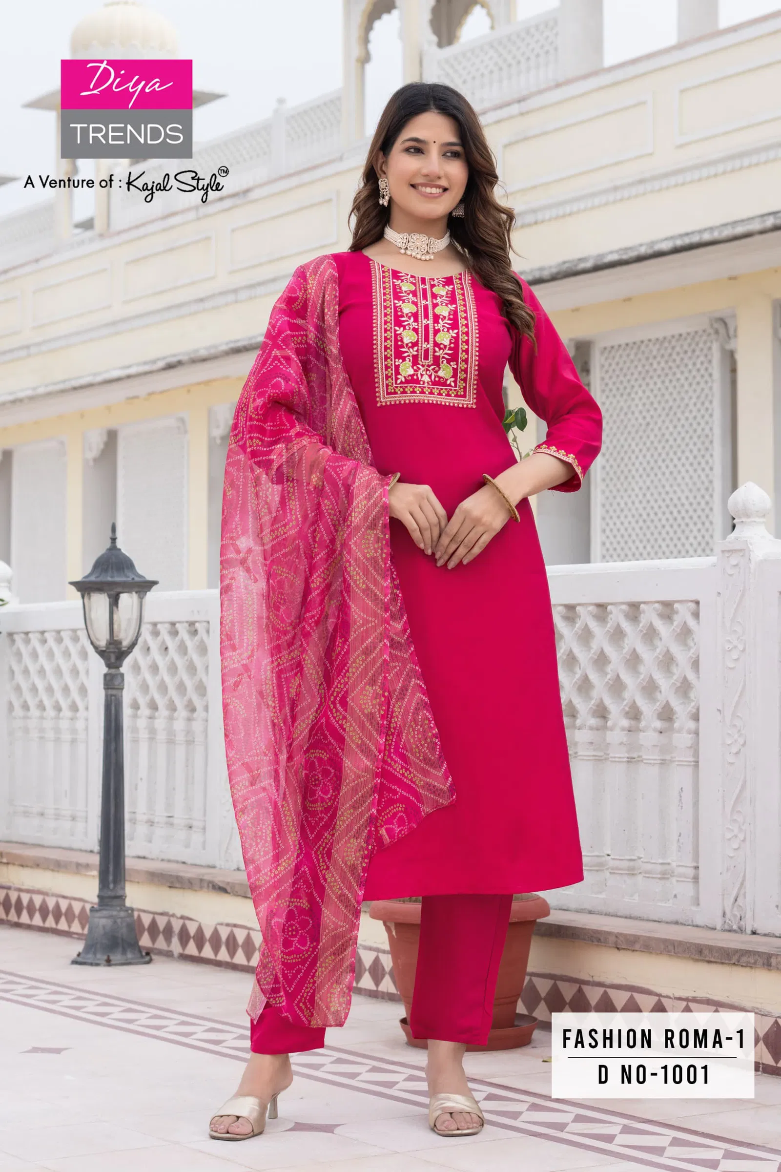 Fashion Roma Vol 1 By Diya Trends Straight Kurti With Bottom Dupatta Exporters In India